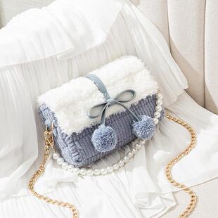 手织包包手工编织diy手工包百搭编织包珍珠材料自制作礼物送女友