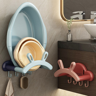 脸盆架子新款卫生间免打孔壁挂上墙悬挂脸盆架挂脸盆伸缩收纳神器