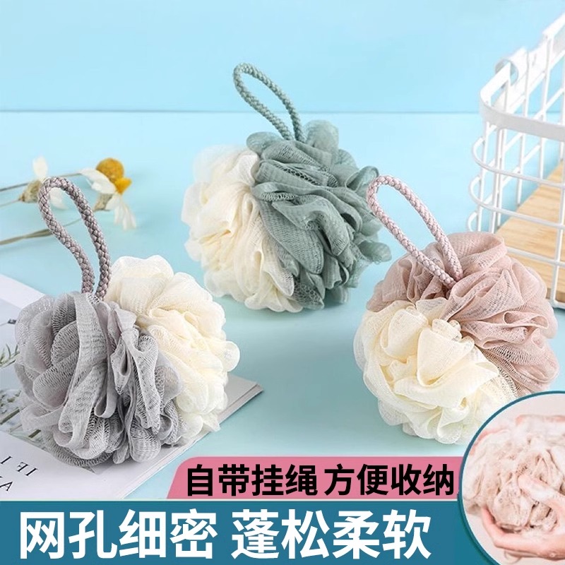 2025新款沐浴球高档不散超柔软洗澡浴球大号泡泡浴女士专用浴花球