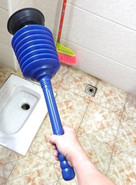 蹲厕堵塞疏通器通厕所下水道管道工具皮搋子蹲坑专用疏通器神器