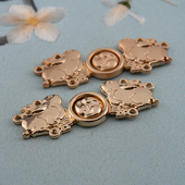 慕羽汐新品 玉兔汉服子母扣旗袍古装 金属对扣