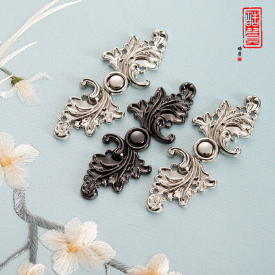 皓质汉服旗袍纽扣雪花形