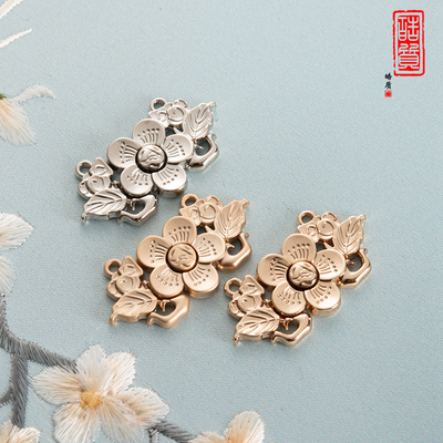 皓质汉服旗袍纽扣蝴蝶结