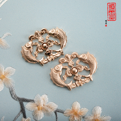 皓质汉服旗袍纽扣圆形