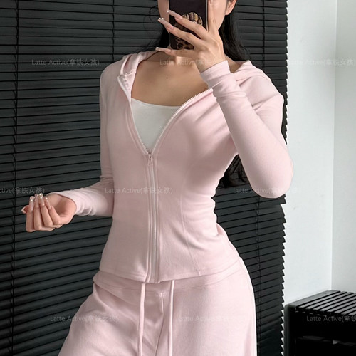 秋季收腰修身显瘦运动瑜伽外套