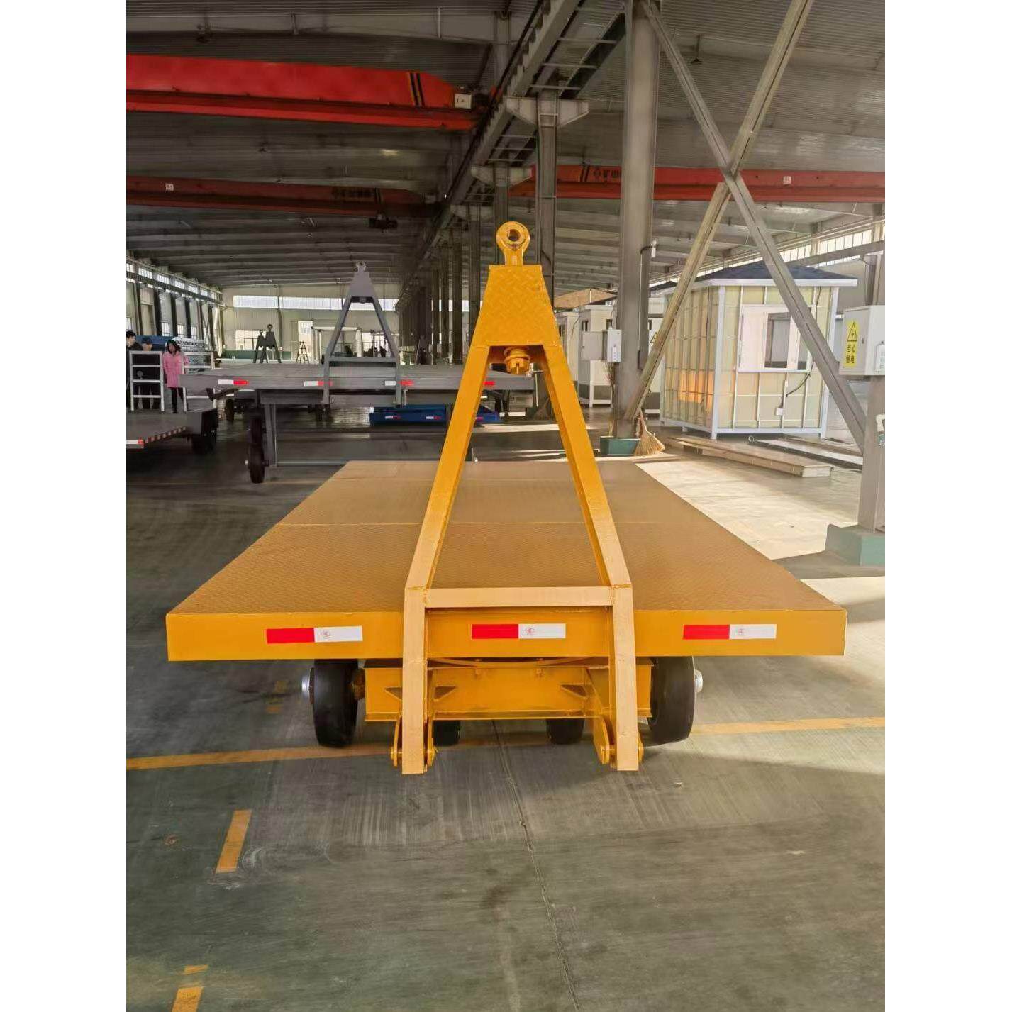 重型牵引平板车叉车货物运输平板拖车厂区转运车四轮挂车10吨15吨