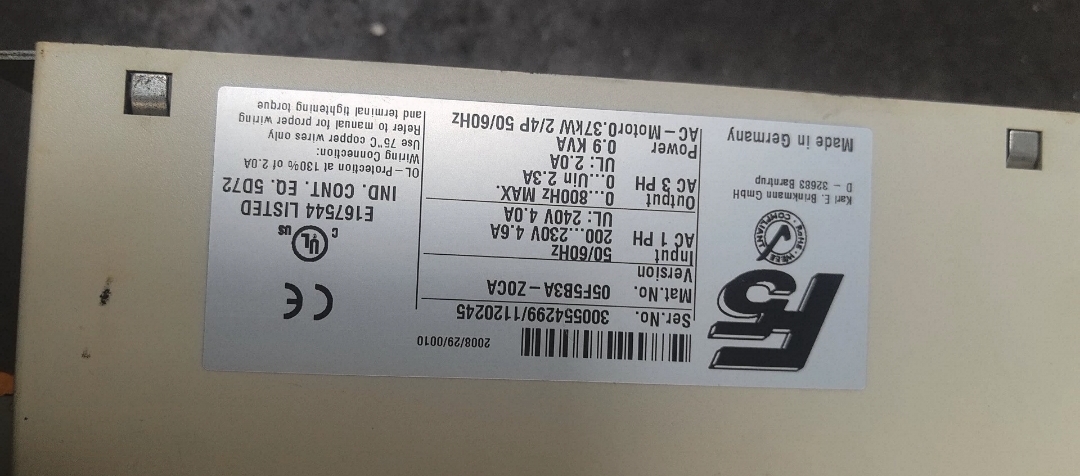 科比变频器05F5B3A-ZOCA