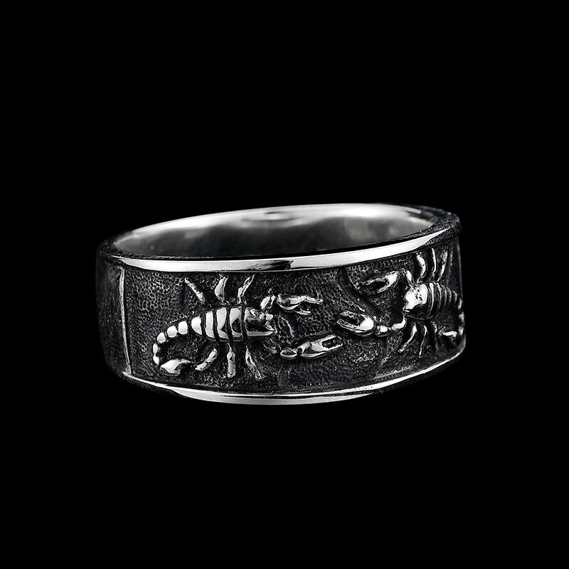 日本coss koko925银蝎子王戒指男复古潮牌嘻哈霸气个性指环简约