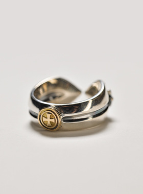 日本coss koko信条系列原创中世纪复古鸢尾戒指925银欧美个性