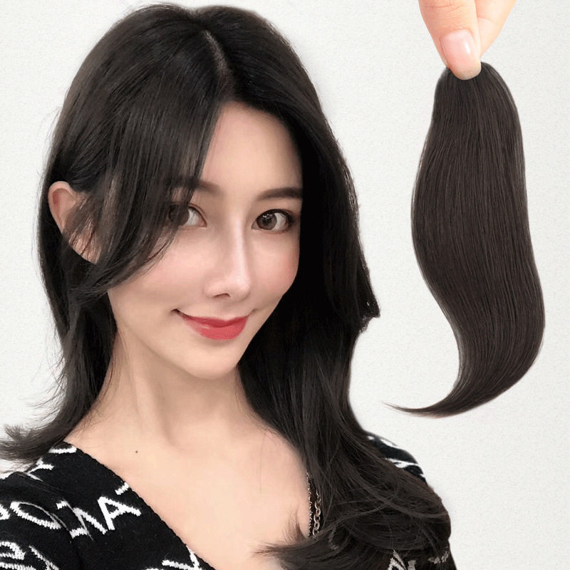 假刘海网红八字中分气质修脸公主切刘海空气刘海假发片女真人发丝高性价比高么？