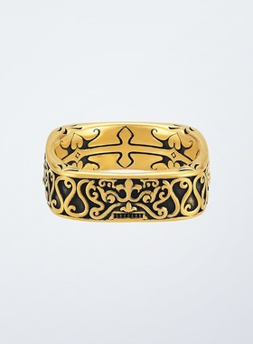 日本coss koko银潮牌黑金戒指饕餮做旧复古原创开口可调节男女