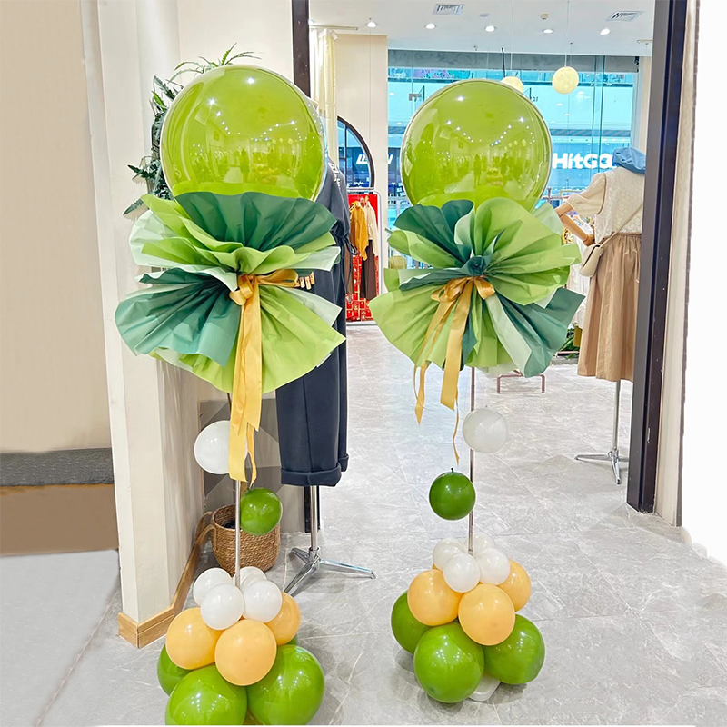森系气球立柱拱门商场汽车4s店服装店开业店庆毕业季装饰场景布置