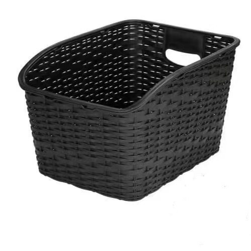 自行车篮子后车筐折叠车学生书包筐载物载宠后置加大塑料筐大容量