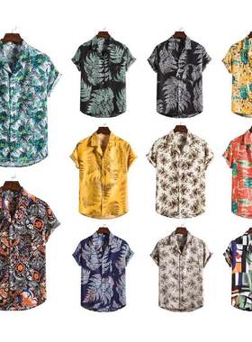 hawaiian shirt beach wear shirts for men summer clothes 衬衫