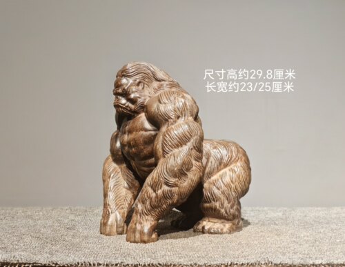 青石雕刻天然整石金刚复古摆件居家摆设文玩收藏案头庭院麒麟摆件