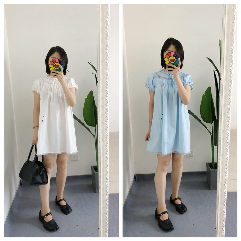 少量库存 原标 买手店 Daphne 泡泡袖甜美蕾丝娃娃裙连衣裙