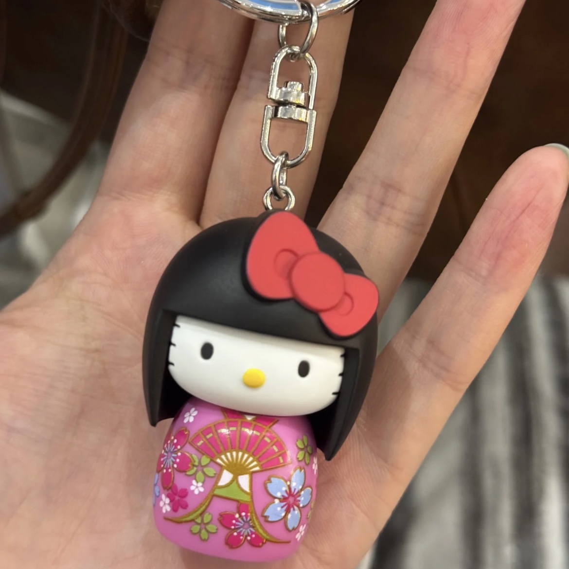 Hellokitty可爱卡通和风系列短发和服凯蒂猫钥匙扣挂件包挂饰XG16