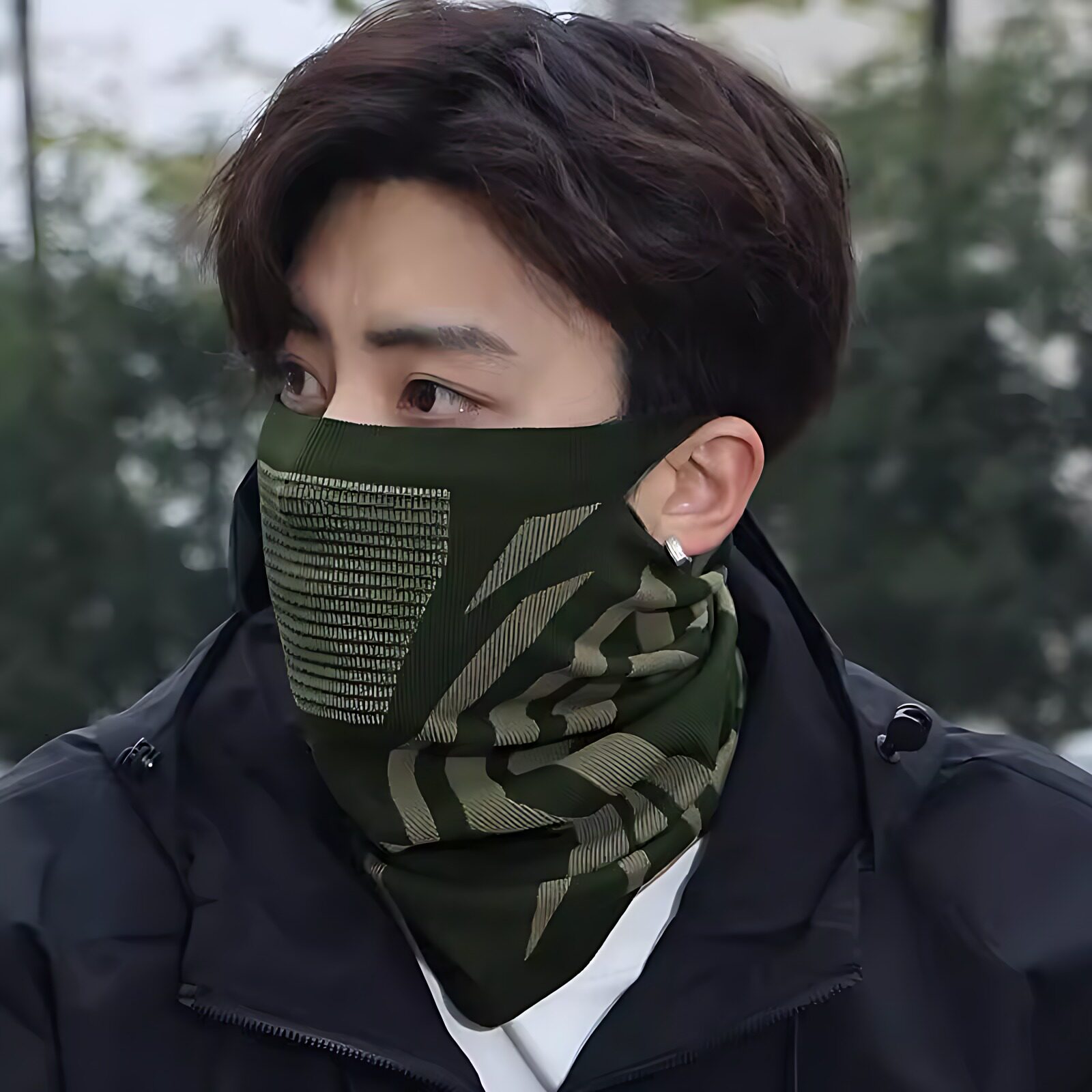 冬季户外骑行面罩自行车摩托车外卖滑雪加厚透气滑雪防寒护颈面罩