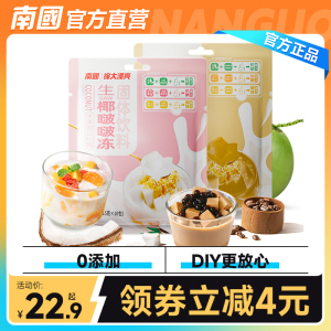 南国食品海南特产生椰啵啵冻饮料甜品布丁椰奶拿铁椰浆椰子冻粉