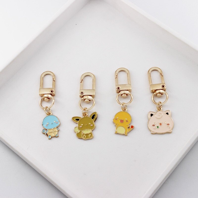 KIMON POKEMON  KEYCHAIN POKE BALL AIRPODS ALLOY PENDANT BAG GIFT BOX CHARM