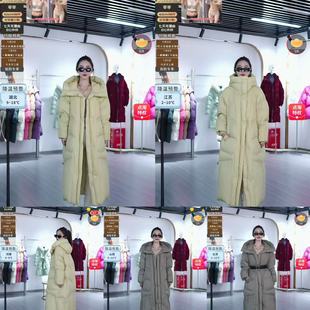 【芊芊粉丝专享】6658轻奢鹅绒服女长款过膝连帽加厚宽松茧型外套
