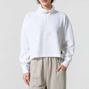 安德玛UA女子卫衣Ottoman健身运动训练半拉链上衣套头衫1379772