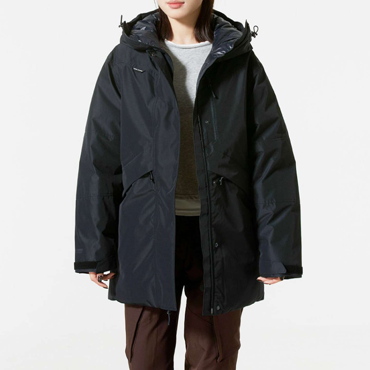 安德玛女羽绒服600蓬保暖中长款