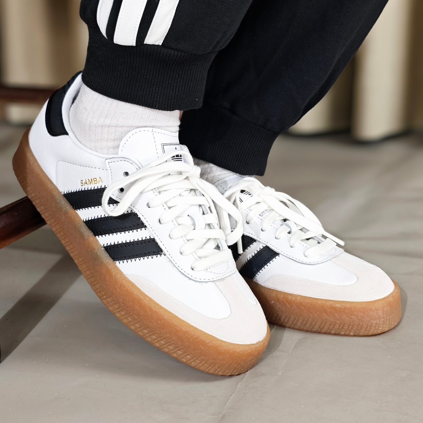 Adidas阿迪达斯SAMBAE W女子低帮T头鞋运动德训鞋JI1349 JI1350