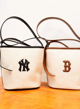 MLB水桶包26新款情侣NY斜挎包女子单肩包拎包休闲运动包3ABMB016N