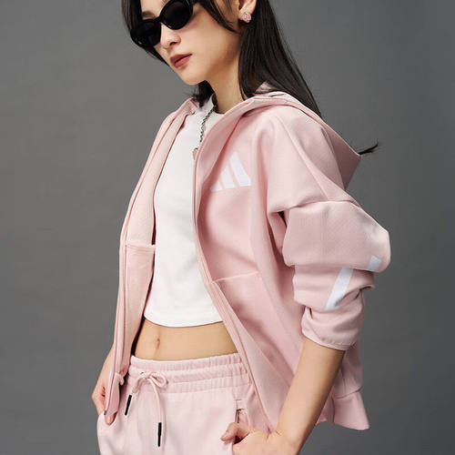 阿迪达斯女子加厚连帽夹克外套