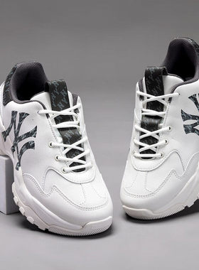 MLB男女老爹鞋新款情侣时尚运动鞋低帮厚底增高休闲鞋3ASHBDM4N