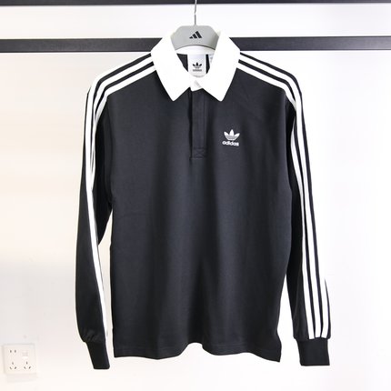 25新款adidas阿迪达斯三叶草男子运动长袖T恤POLO衫IZ4806/IZ2459