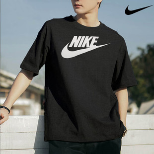 T恤DX1986 NIKE耐克男子休闲运动印花大标圆领透气短袖 25夏季 新款