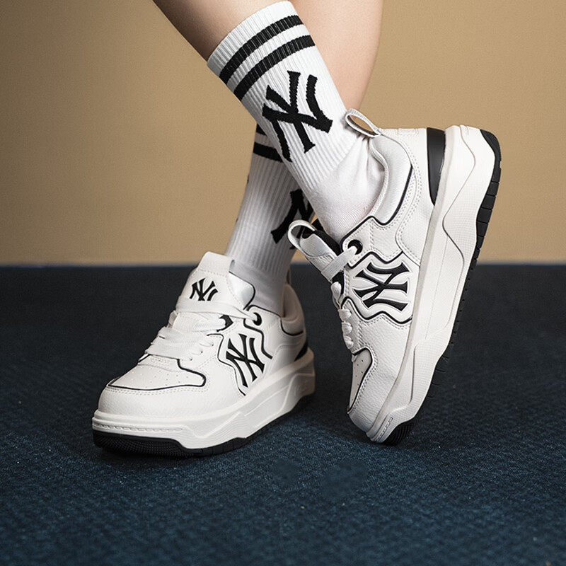 MLB男女鞋26新款NY复古撞色厚底增高板鞋情侣运动休闲鞋3ASXM096N,运动鞋new,运动休闲鞋,淘宝优惠券,粉丝福利购,淘宝优惠卷
