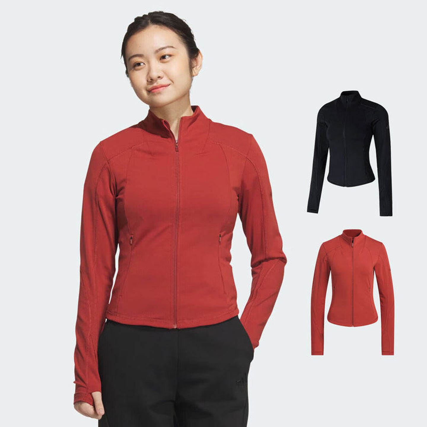 Adidas阿迪达斯25新款女子健身训练修身立领运动夹克外套JM8867,运动服/休闲服装,运动茄克/外套,淘宝优惠券,粉丝福利购,淘宝优惠卷