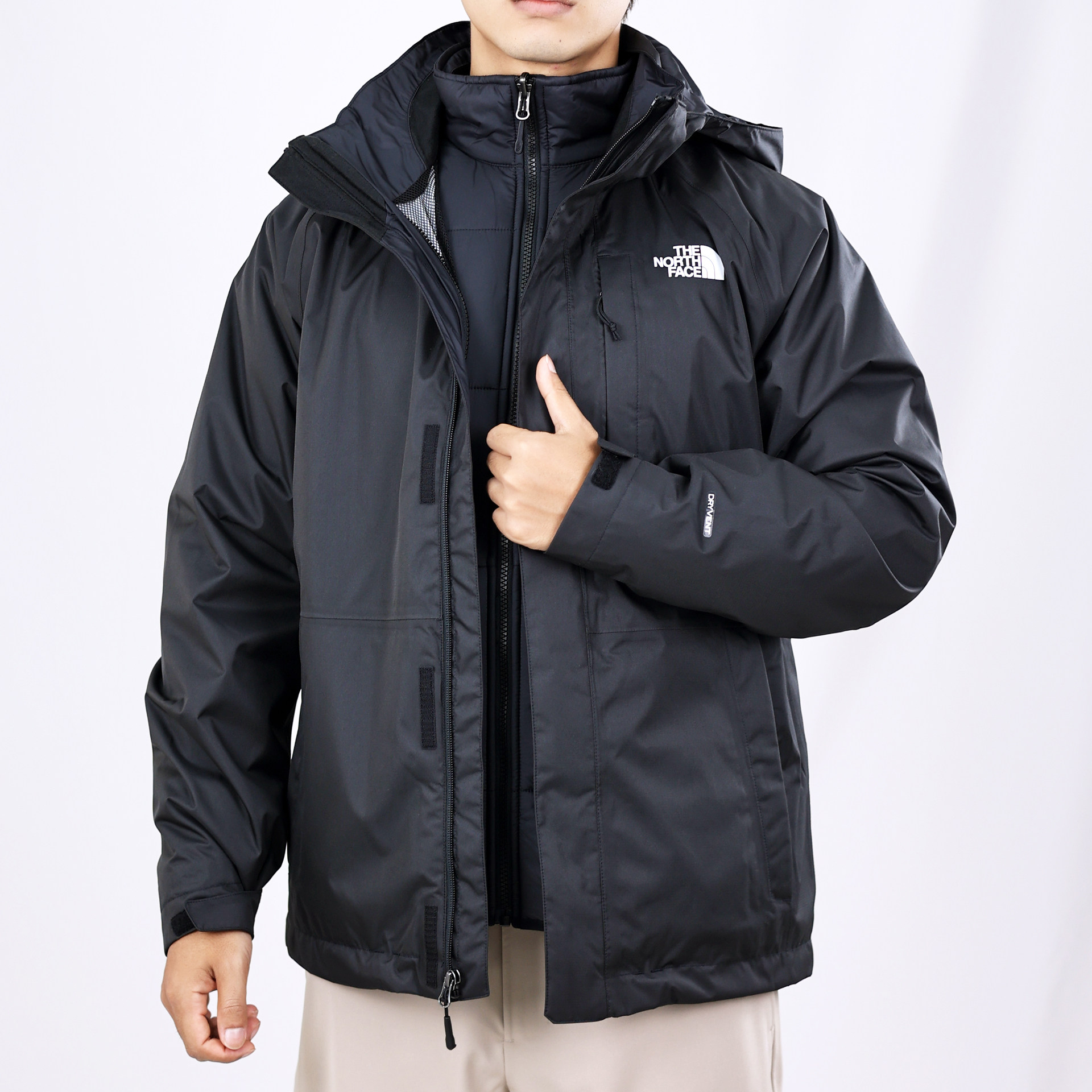 秋冬款TheNorthFace北面男士户外运动防水棉内胆三合一冲锋衣8GJX
