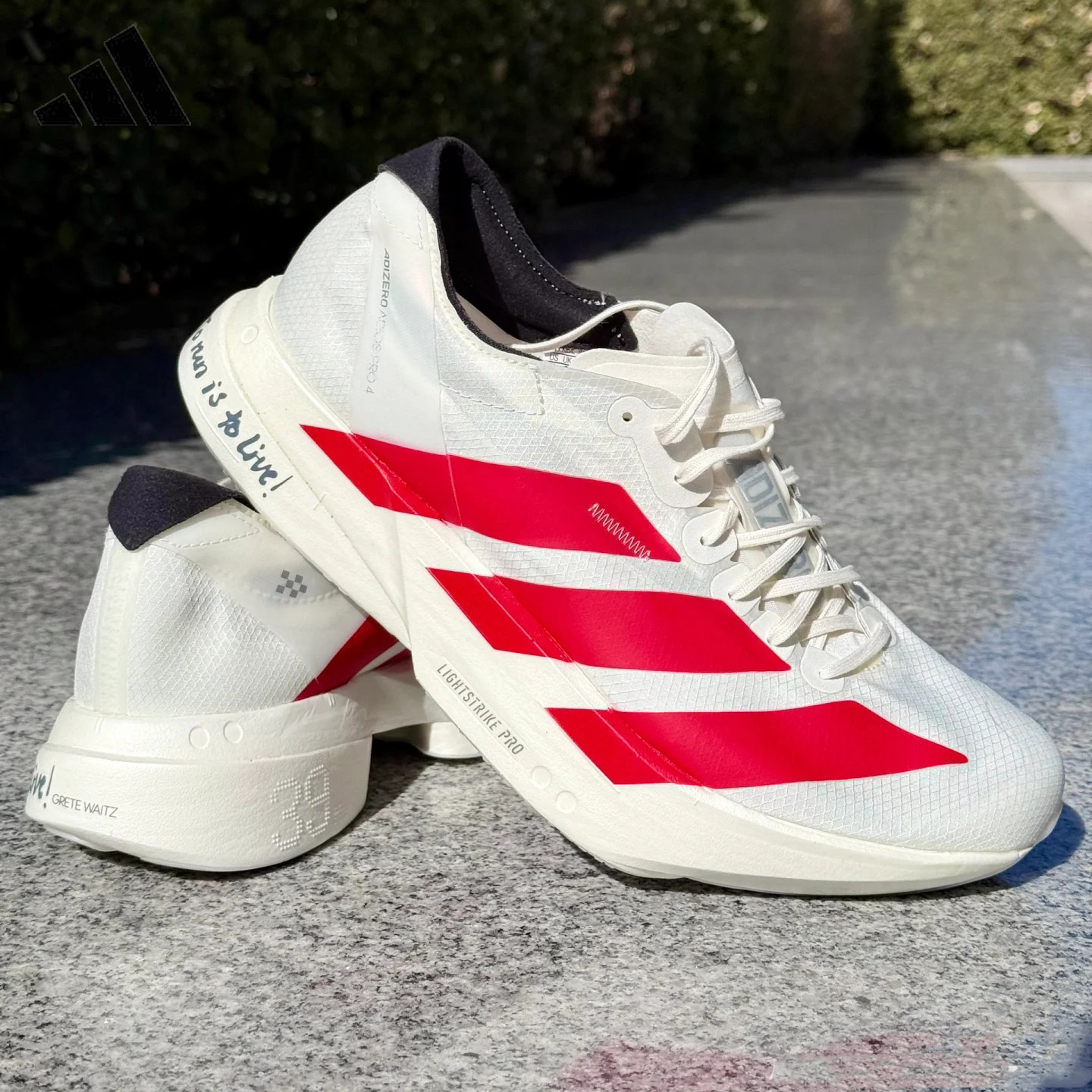 阿迪达斯ADIZERO ADIOS PRO 4 马拉松碳柱跑步鞋男女运动鞋JR6363