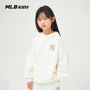 休闲运动卫衣7AHDB0444 NY镂空大标男女儿童连帽衫 MLB童装 上衣春季