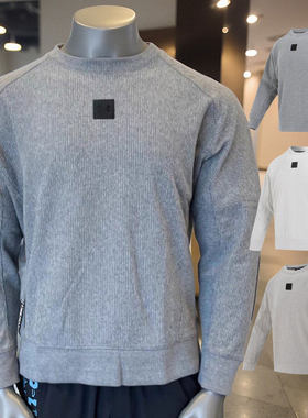 安德玛UA卫衣秋冬Ottoman男子抓绒保暖圆领运动上衣套头衫1373877