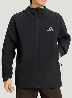 adidas阿迪达斯男子外套26春季新款拒水防风保暖软壳夹克KD9409