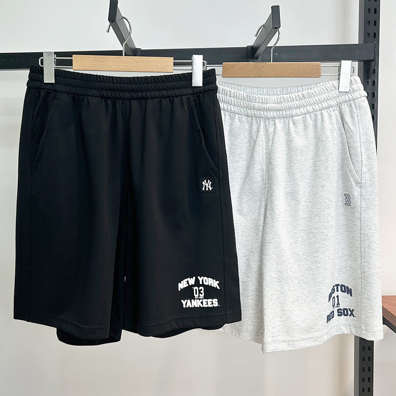 MLB短裤男女25新款NY字母学院风情侣防晒凉感休闲运动裤3ASPV0153