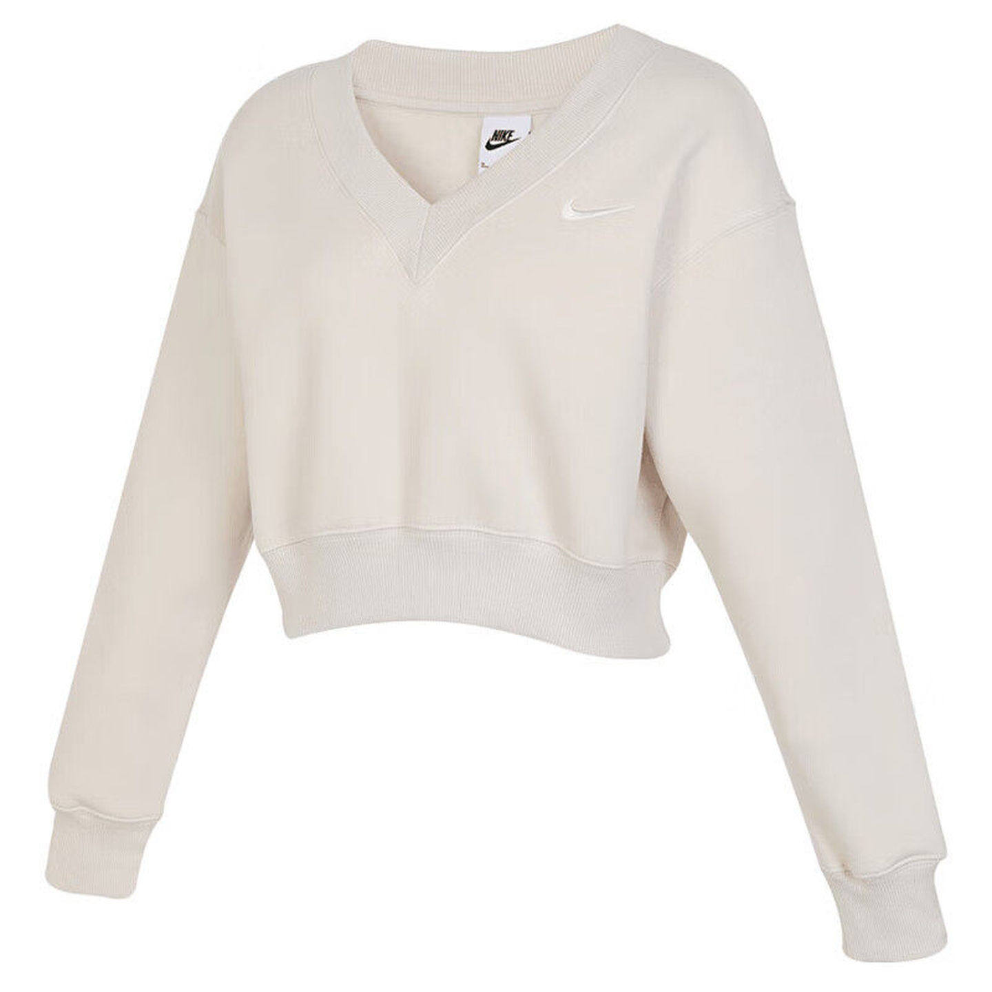 耐克NIKE 女装卫衣外套秋冬款加绒保暖运动休闲V领套头衫 FN3652