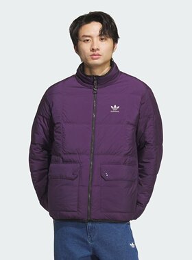 adidas阿迪达斯三叶草羽绒服男子25冬新款双面穿运动外套KS6072