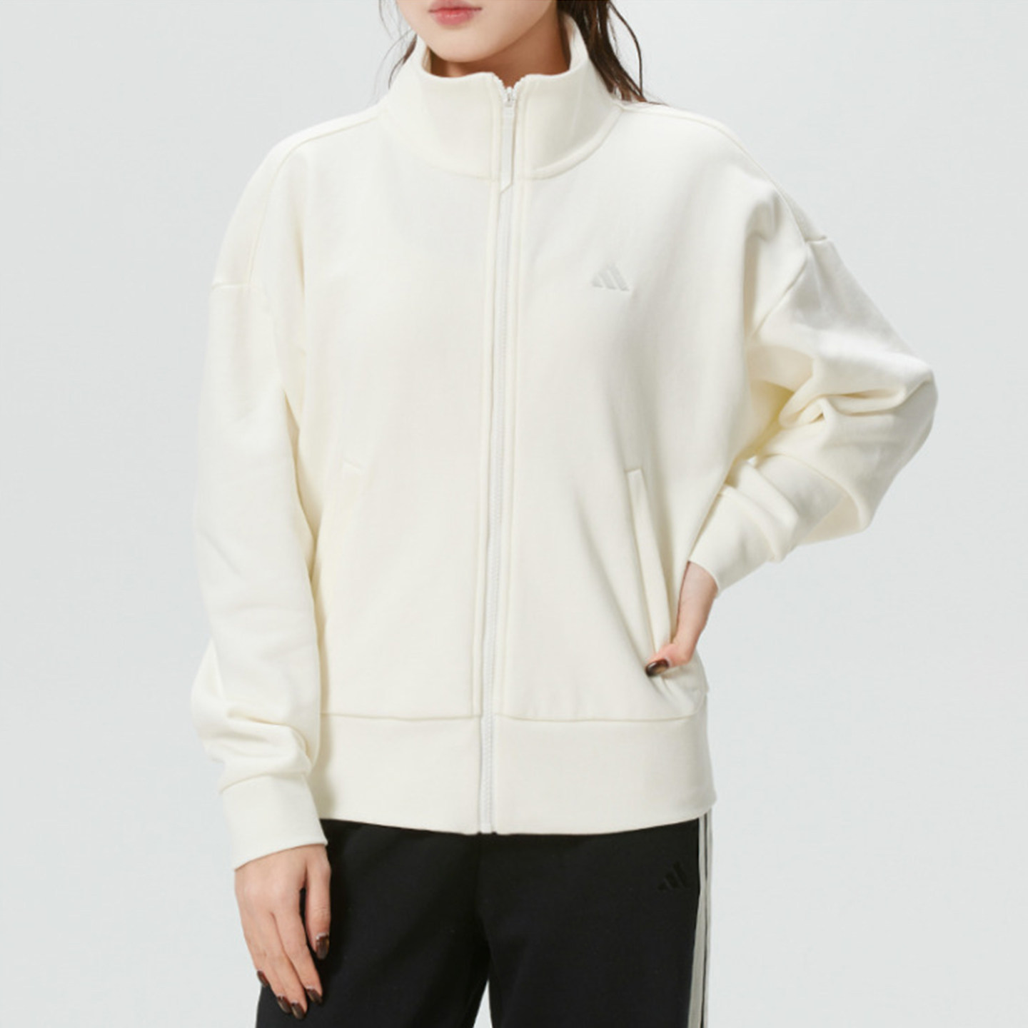 Adidas阿迪达斯女子26春季新款针织跑步运动休闲夹克外套KS2829,运动服/休闲服装,运动茄克/外套,淘宝优惠券,粉丝福利购,淘宝优惠卷