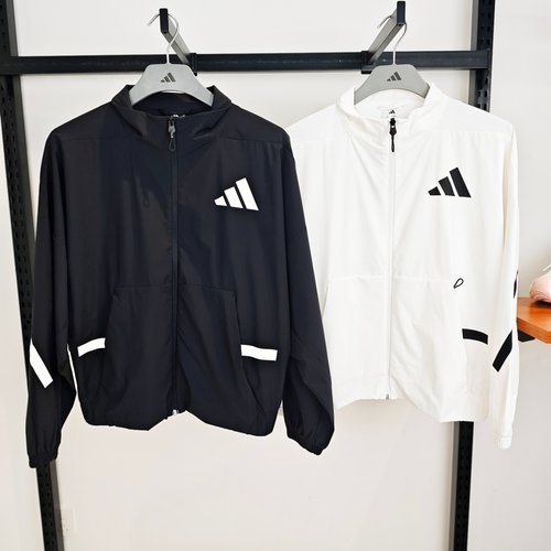 阿迪达斯女子防风立领夹克外套