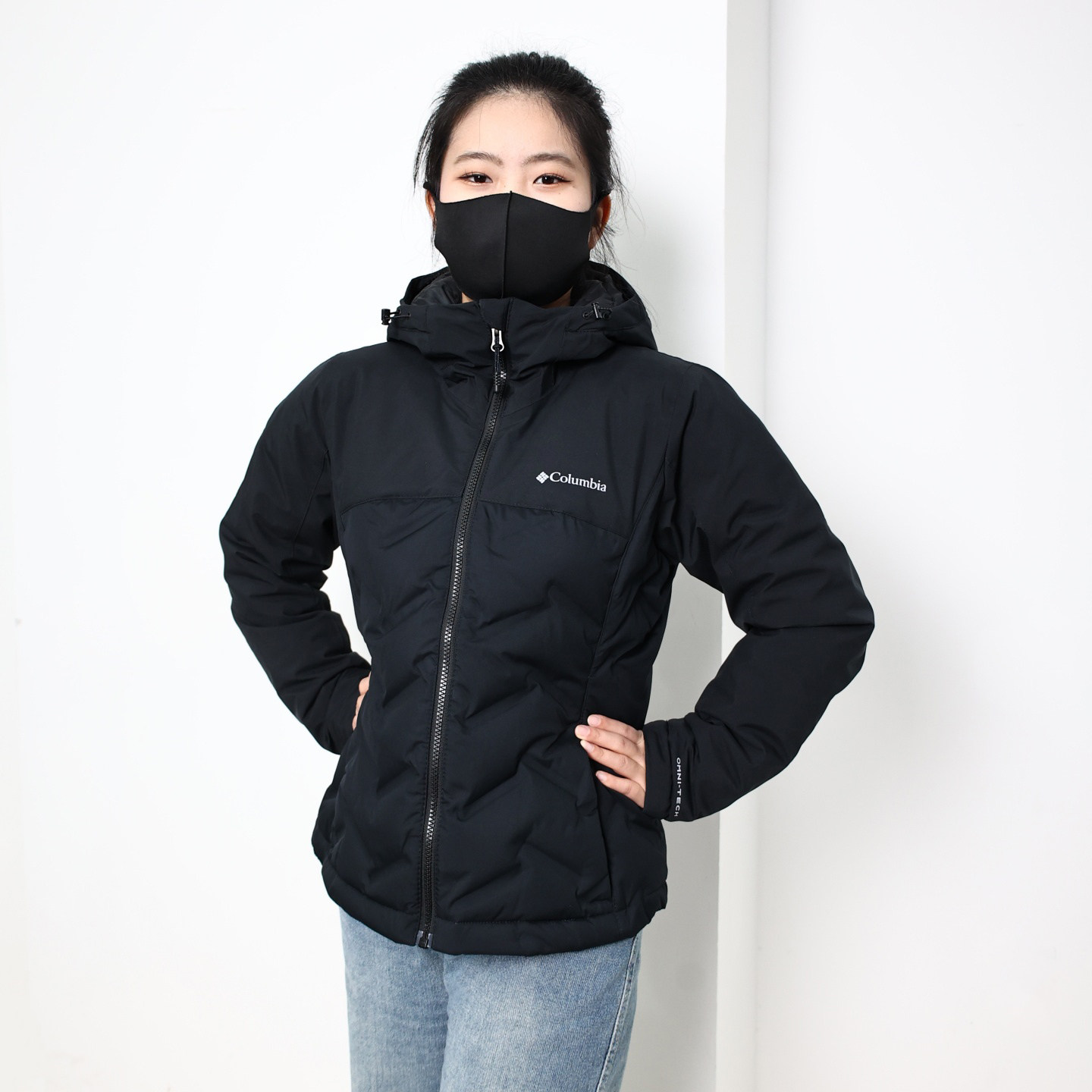 哥伦比亚女士金点热能防水羽绒服