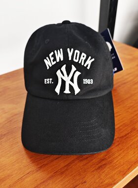 MLB棒球帽男女春夏款NY复古字母刺绣软顶情侣运动鸭舌帽3ACPB105N