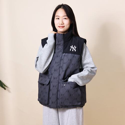 MLB羽绒马甲男女运动棉羽外套