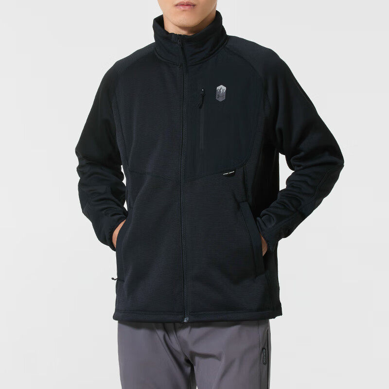 安德玛男子抓绒保暖运动夹克外套