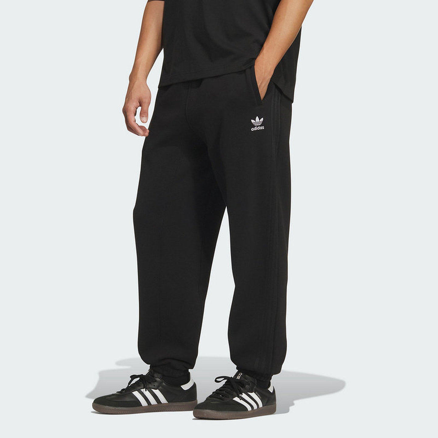 adidas阿迪达斯三叶草运动裤男款25冬季新款加绒保暖束脚裤IA7509